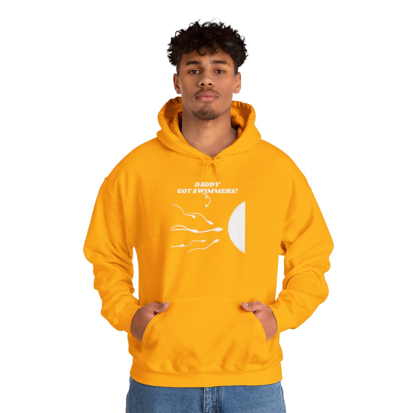 Daddy Got Swimmers?  Heavy Blend™ Hooded Sweatshirt