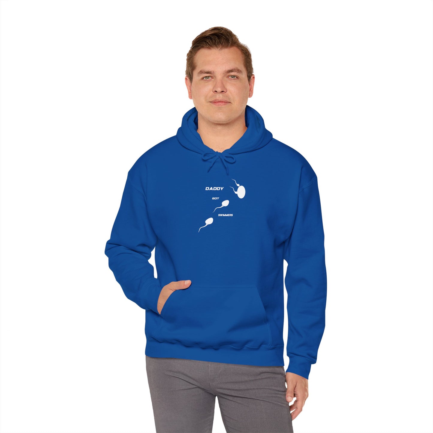 "'Daddy got Swimmers"  Heavy Blend™ Hooded Sweatshirt