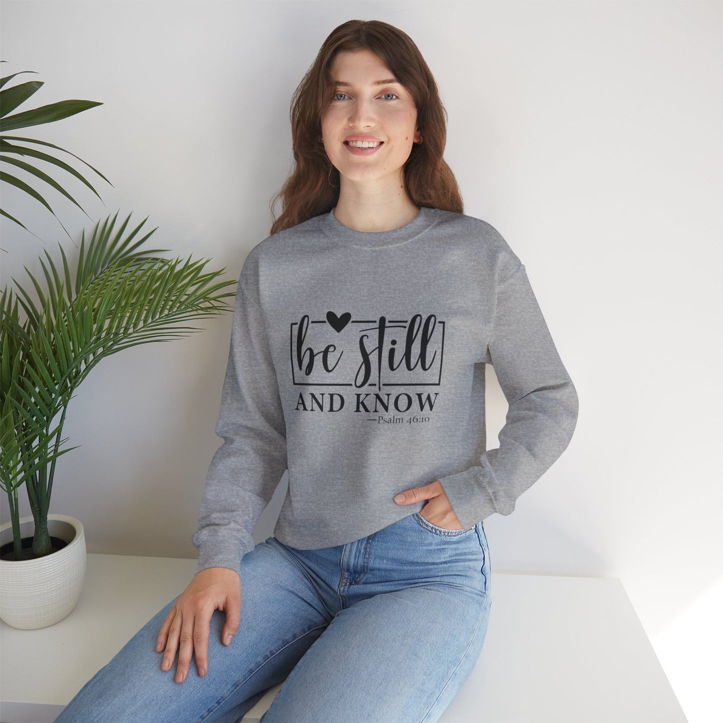 Be Still and Know Heavy Blend™ Crewneck Sweatshirt