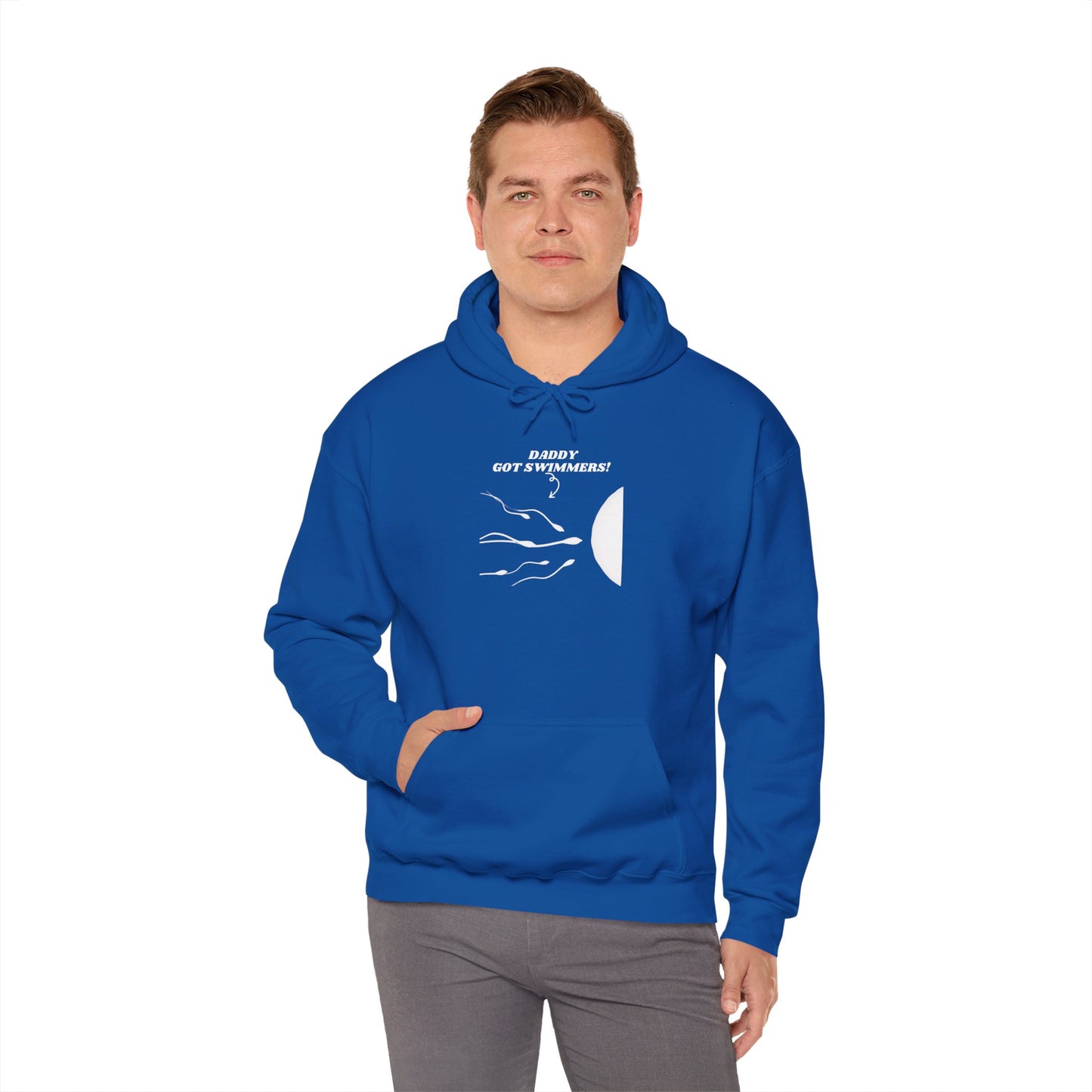 Daddy Got Swimmers?  Heavy Blend™ Hooded Sweatshirt