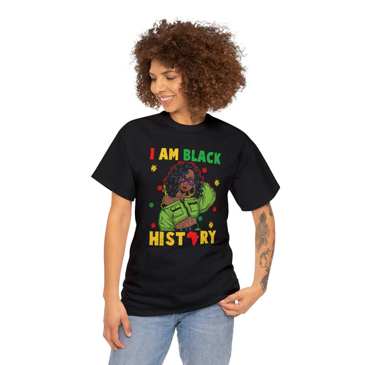 I am Black History Heavy Cotton Tee