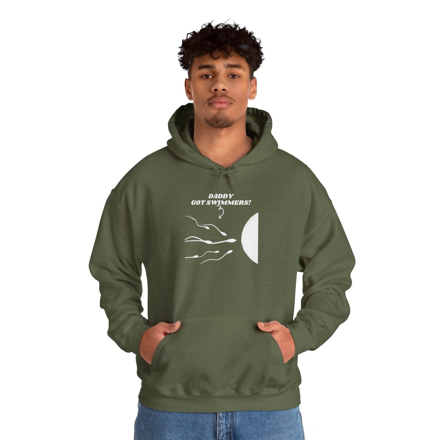 Daddy Got Swimmers?  Heavy Blend™ Hooded Sweatshirt