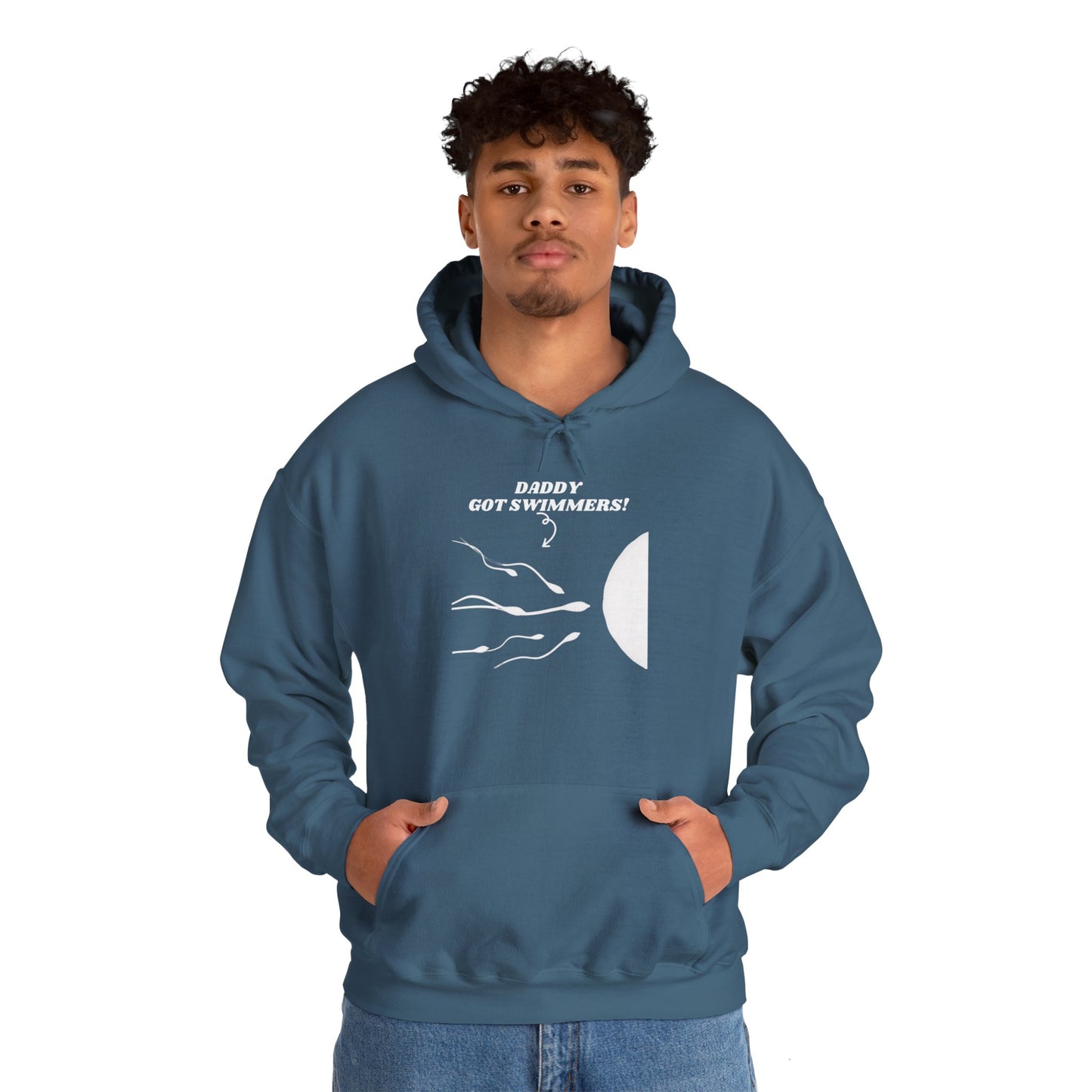 Daddy Got Swimmers?  Heavy Blend™ Hooded Sweatshirt