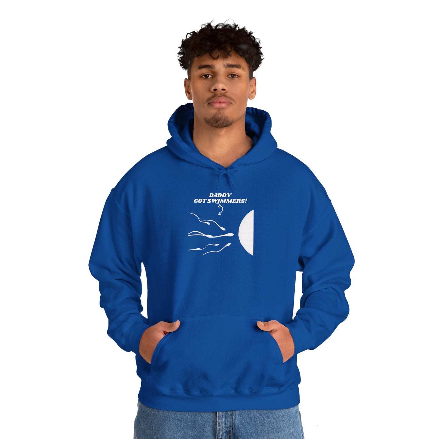 Daddy Got Swimmers?  Heavy Blend™ Hooded Sweatshirt