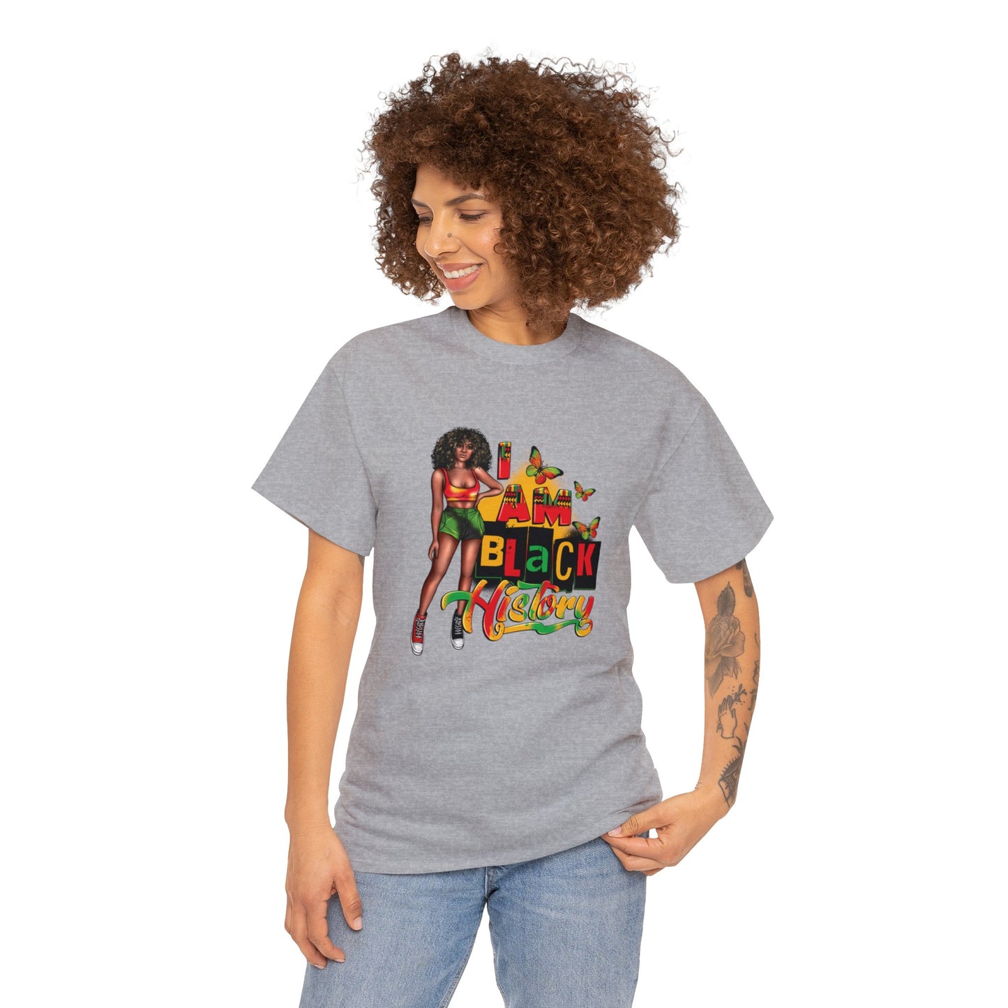 I am Black History Heavy Cotton Tee