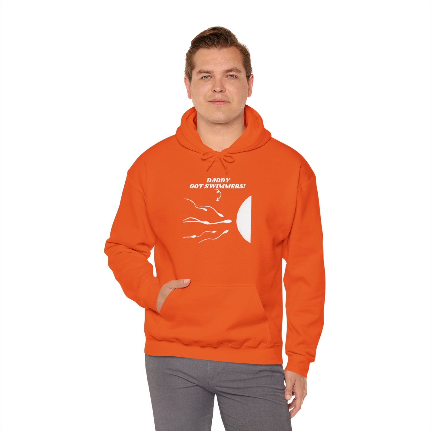 Daddy Got Swimmers?  Heavy Blend™ Hooded Sweatshirt