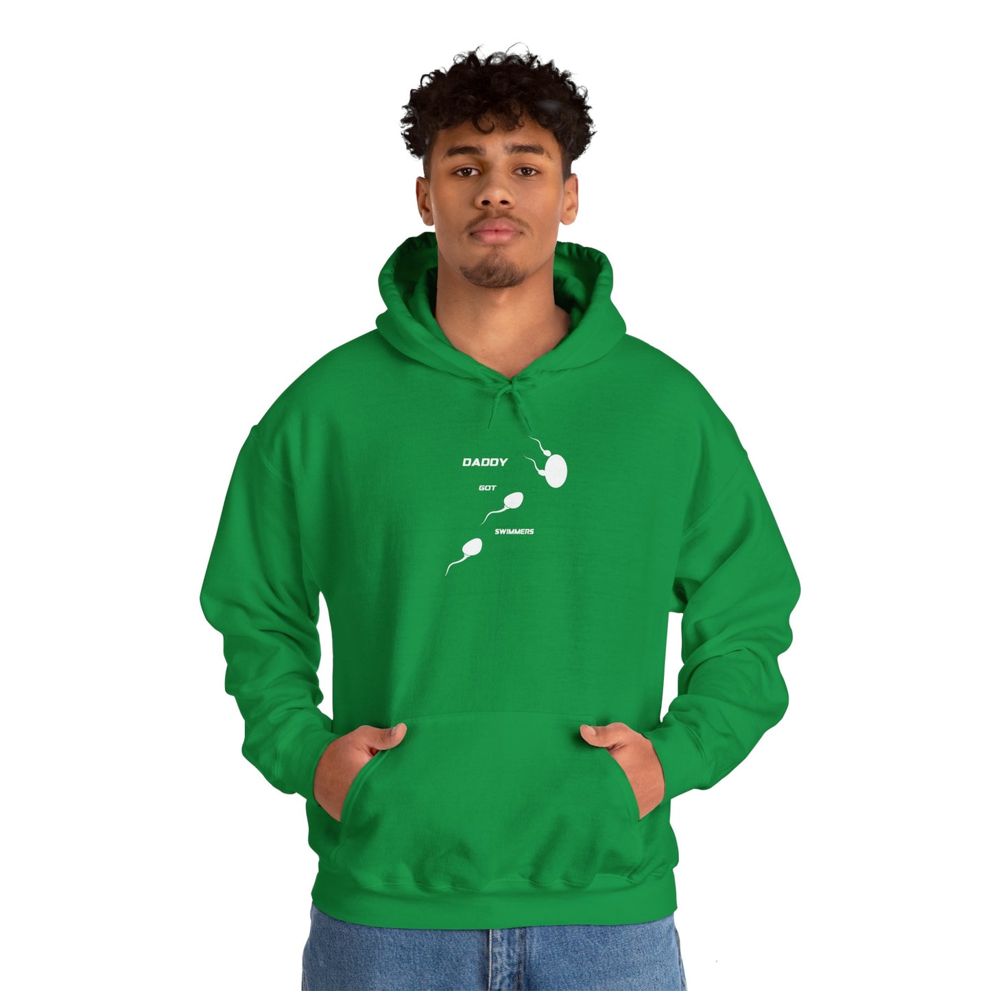 "'Daddy got Swimmers"  Heavy Blend™ Hooded Sweatshirt