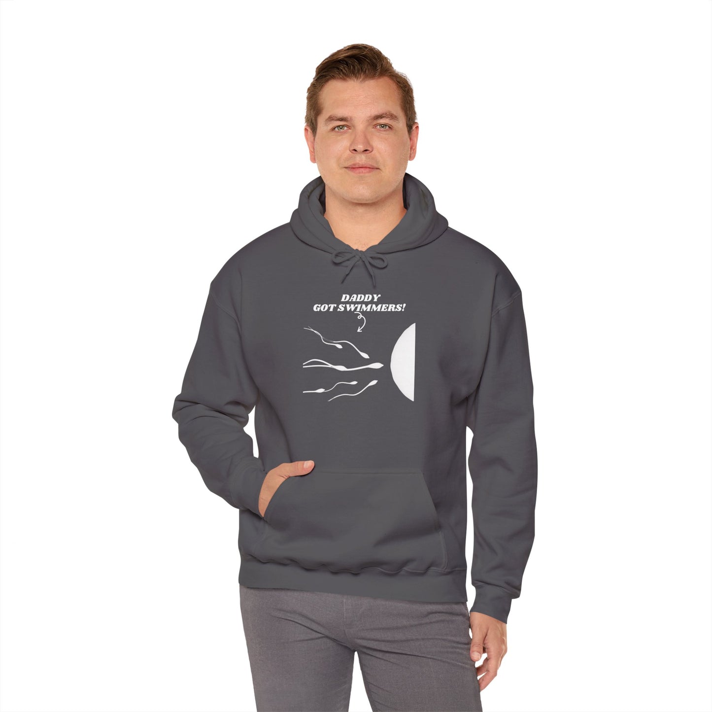 Daddy Got Swimmers?  Heavy Blend™ Hooded Sweatshirt