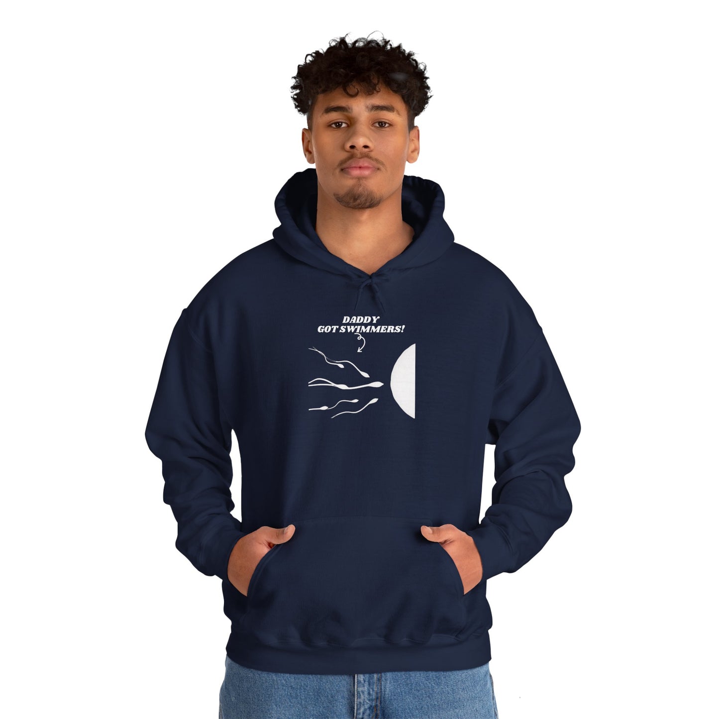 Daddy Got Swimmers?  Heavy Blend™ Hooded Sweatshirt