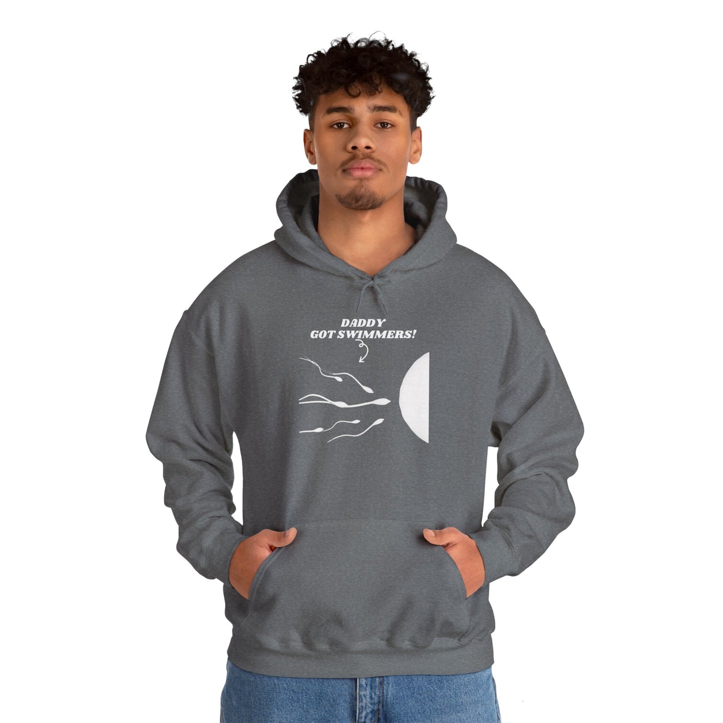 Daddy Got Swimmers?  Heavy Blend™ Hooded Sweatshirt