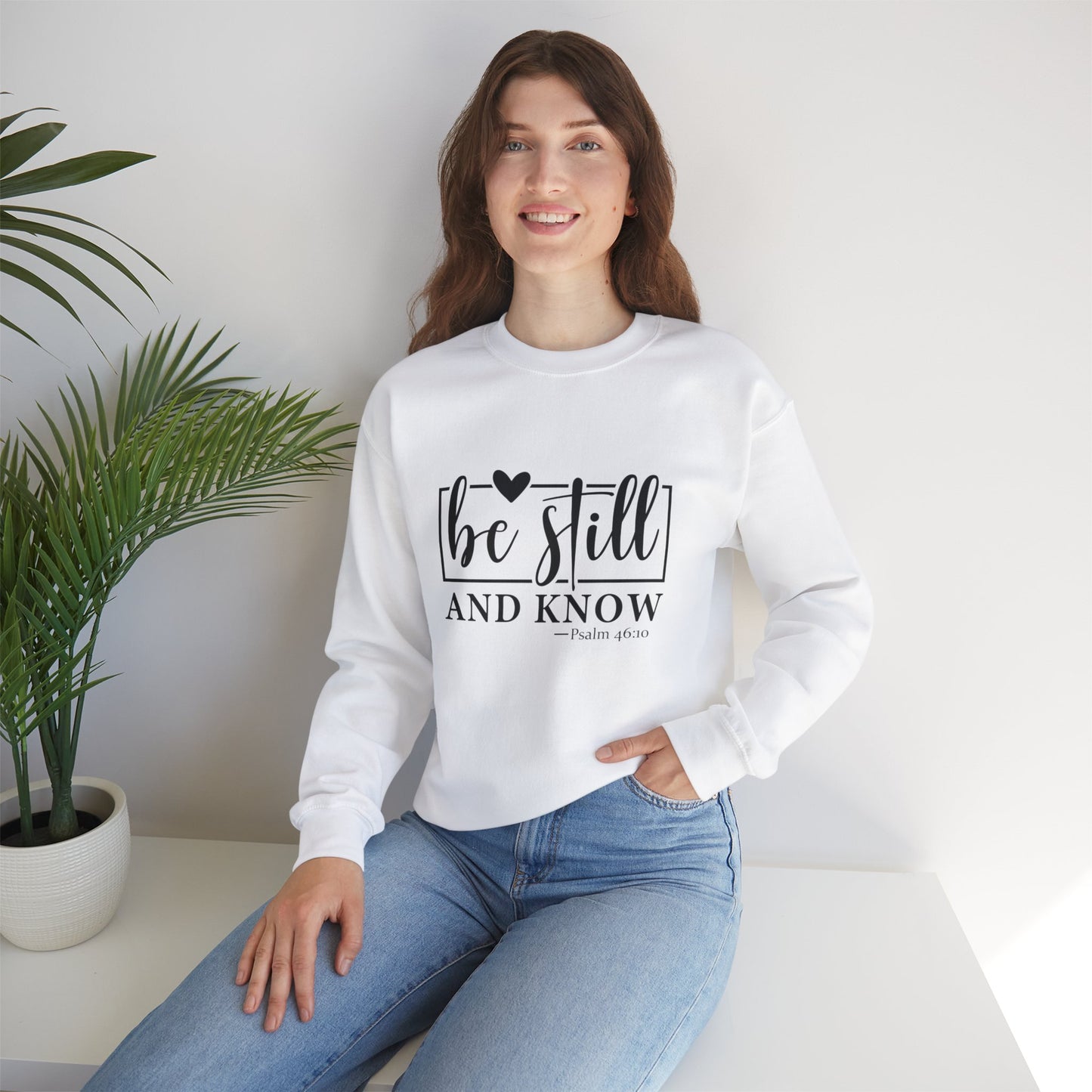 Be Still and Know Heavy Blend™ Crewneck Sweatshirt