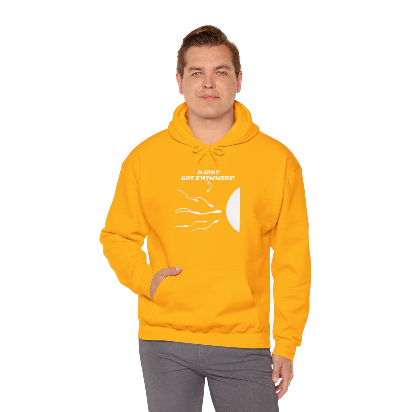 Daddy Got Swimmers?  Heavy Blend™ Hooded Sweatshirt