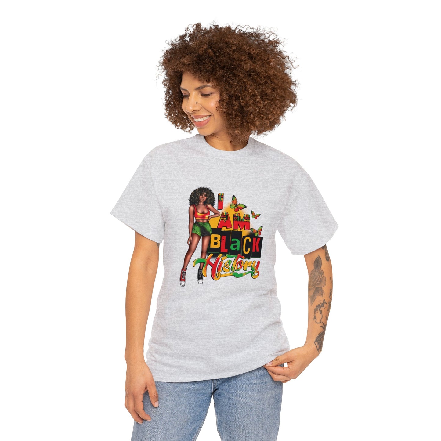 I am Black History Heavy Cotton Tee