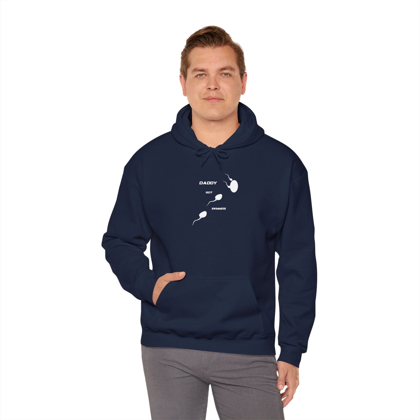 "'Daddy got Swimmers"  Heavy Blend™ Hooded Sweatshirt