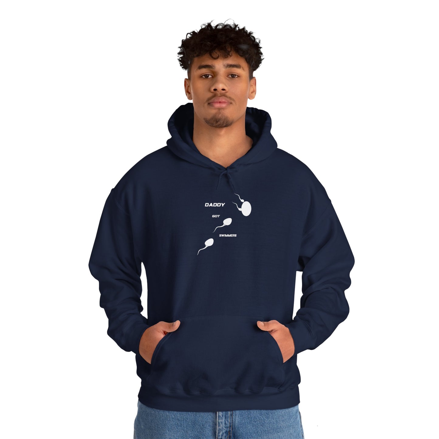 "'Daddy got Swimmers"  Heavy Blend™ Hooded Sweatshirt