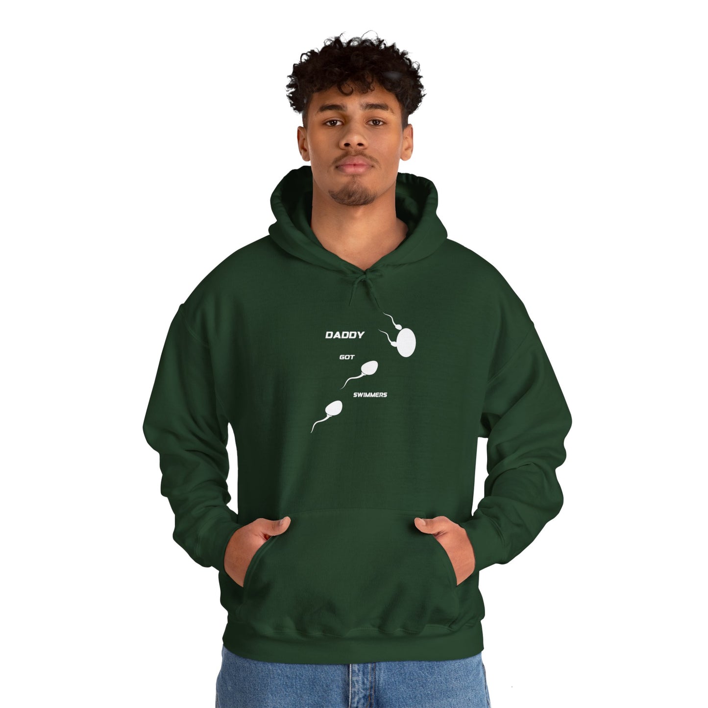 "'Daddy got Swimmers"  Heavy Blend™ Hooded Sweatshirt