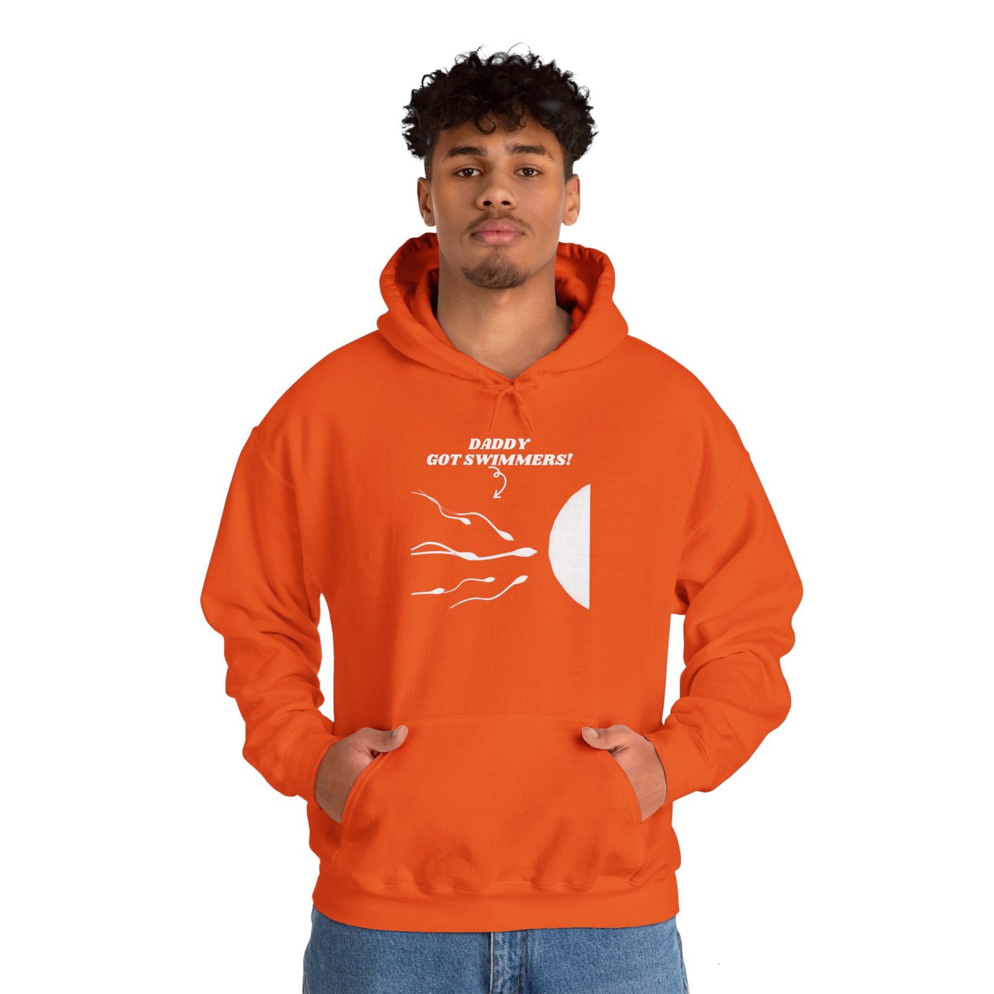 Daddy Got Swimmers?  Heavy Blend™ Hooded Sweatshirt