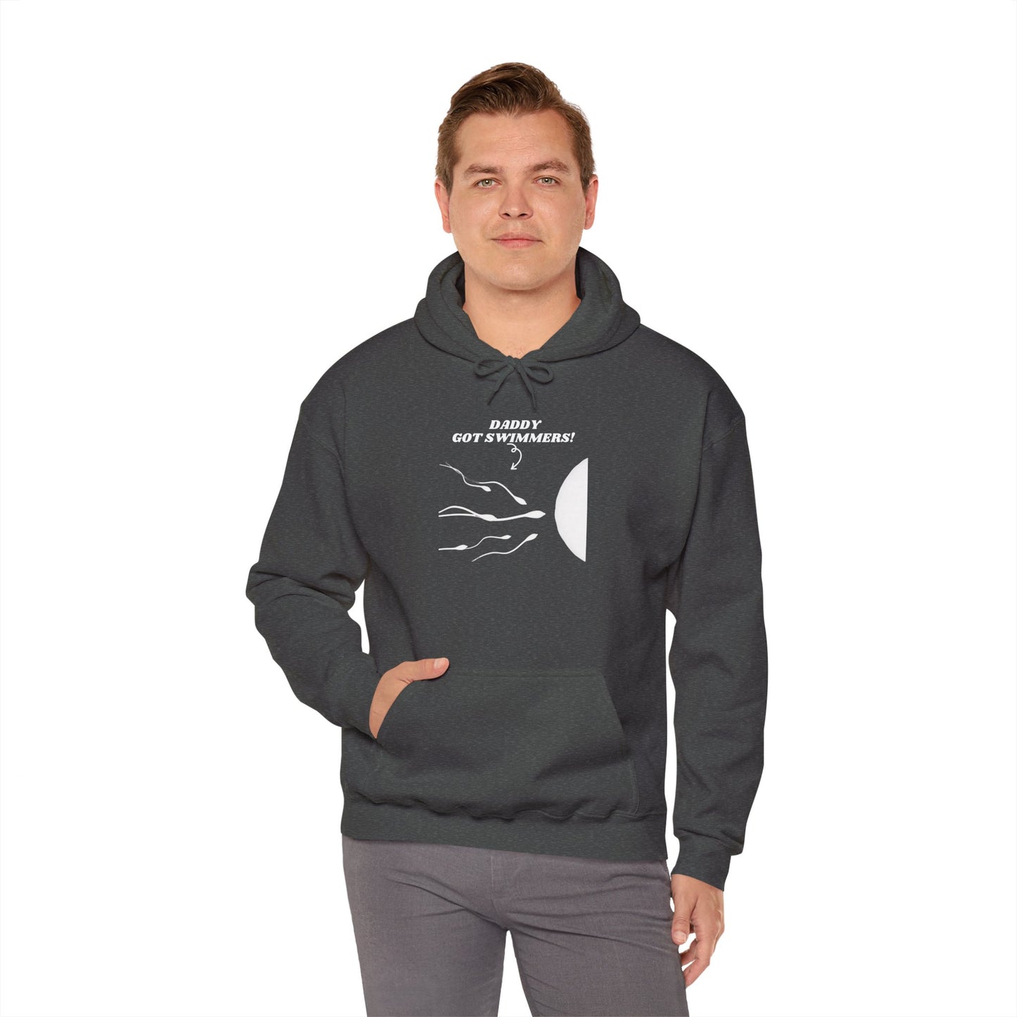 Daddy Got Swimmers?  Heavy Blend™ Hooded Sweatshirt