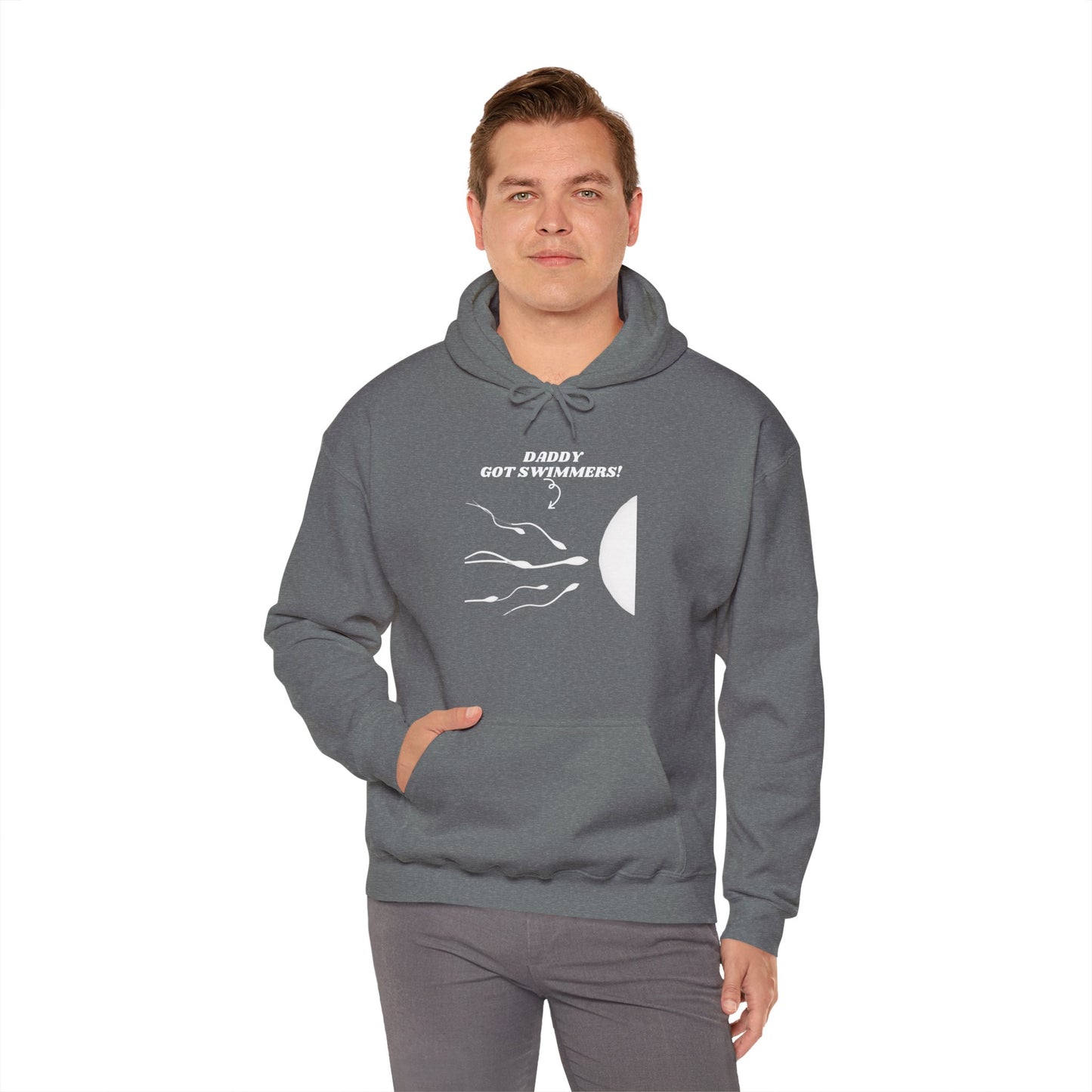 Daddy Got Swimmers?  Heavy Blend™ Hooded Sweatshirt